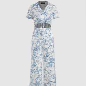 Tropical toile pantsuit